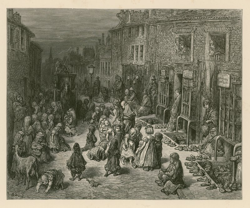 Seven Dials，伦敦 作者 古斯塔夫·多尔（Gustave Dore）