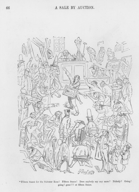 古斯塔夫-多尔的《幽默和怪诞素描》（版画）。 作者 古斯塔夫·多尔（Gustave Dore）