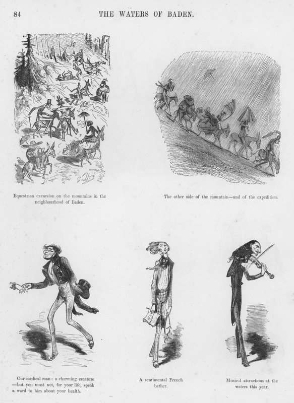 古斯塔夫-多尔的《幽默和怪诞素描》（版画）。 作者 古斯塔夫·多尔（Gustave Dore）