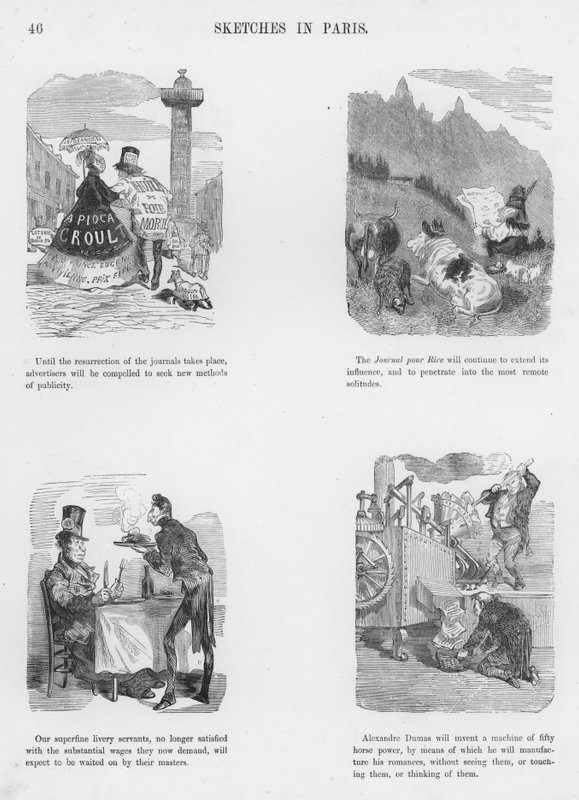 古斯塔夫-多尔的《幽默和怪诞素描》（版画）。 作者 古斯塔夫·多尔（Gustave Dore）