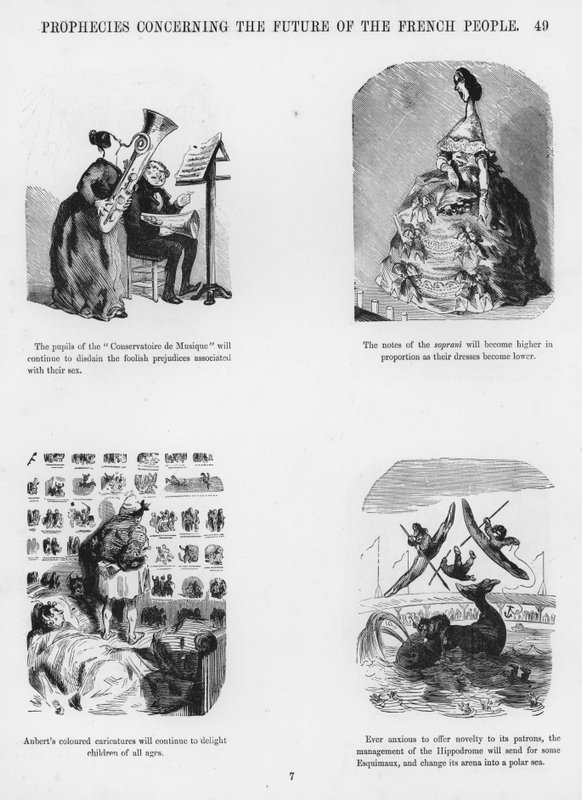 古斯塔夫-多尔的《幽默和怪诞素描》（版画）。 作者 古斯塔夫·多尔（Gustave Dore）