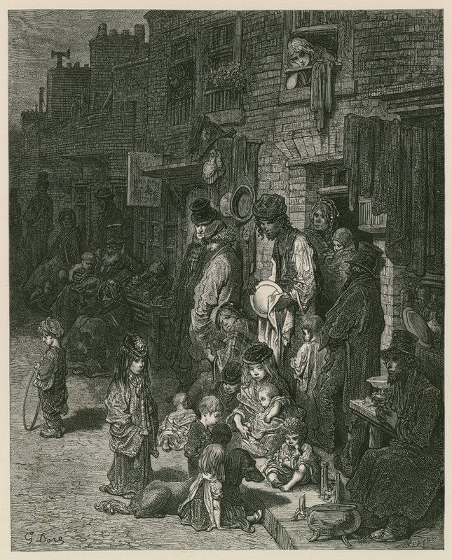 伦敦的贫民窟（雕版画 作者 古斯塔夫·多尔（Gustave Dore）