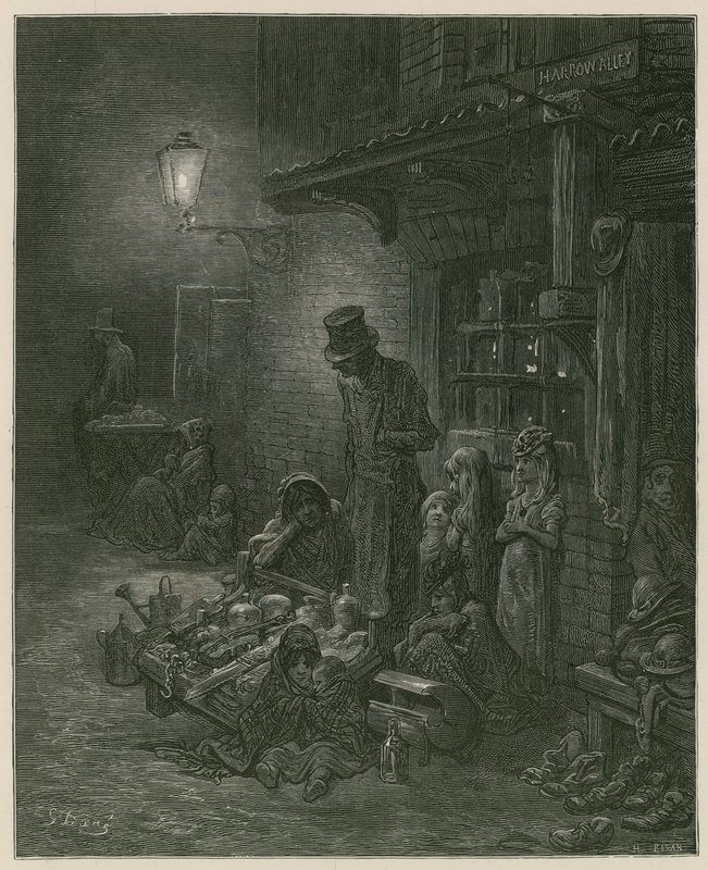 贫民窟在伦敦 作者 古斯塔夫·多尔（Gustave Dore）