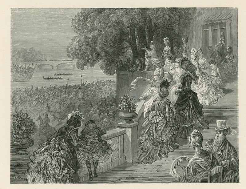 观看赛艇的观众 作者 古斯塔夫·多尔（Gustave Dore）