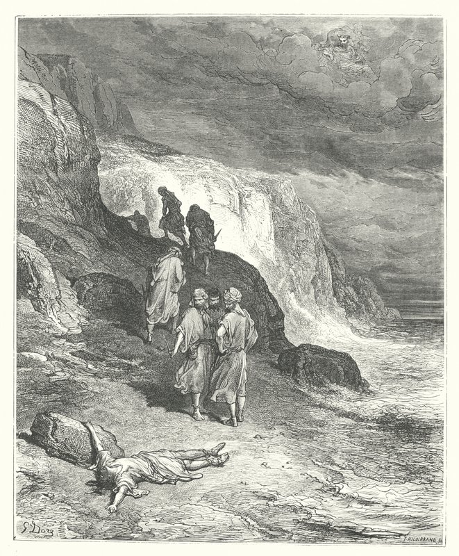 拉封丹寓言朱庇特和旅行者（雕刻） 作者 古斯塔夫·多尔（Gustave Dore）