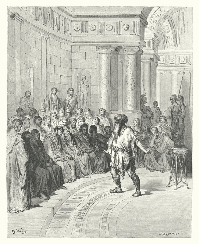 拉封丹寓言：多瑙河畔的农民（雕刻） 作者 古斯塔夫·多尔（Gustave Dore）