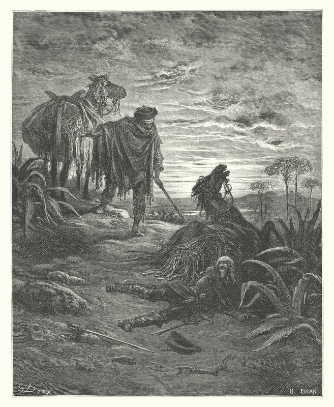 拉封丹寓言：两头骡子》（雕刻） 作者 古斯塔夫·多尔（Gustave Dore）