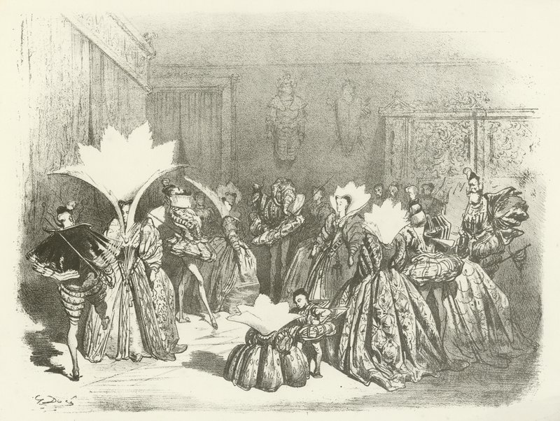 亨利三世时期的Jig-A球（凹版印刷） 作者 古斯塔夫·多尔（Gustave Dore）