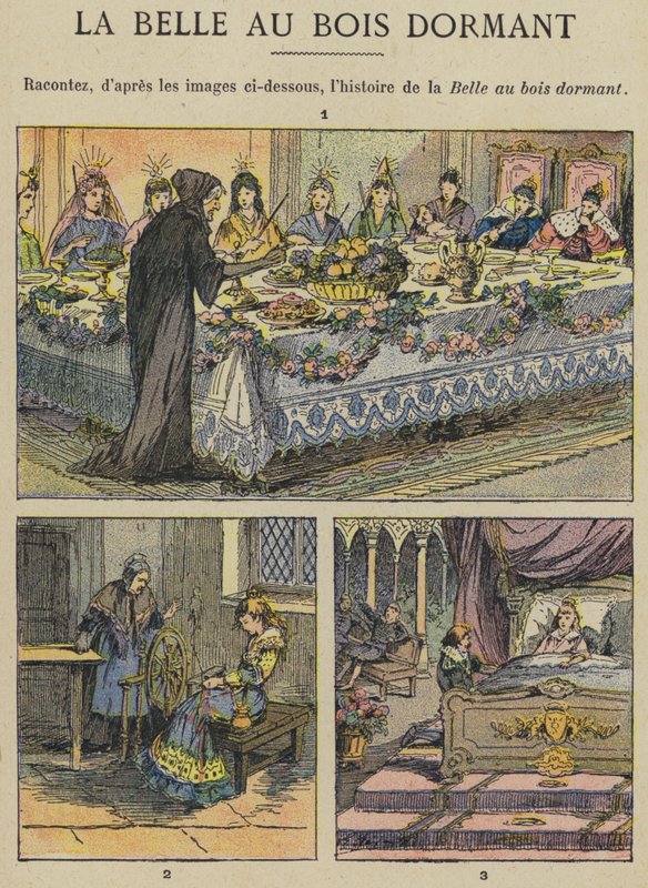 睡美人（彩色石版画） 作者 古斯塔夫·弗赖蓬（Gustave Fraipont）