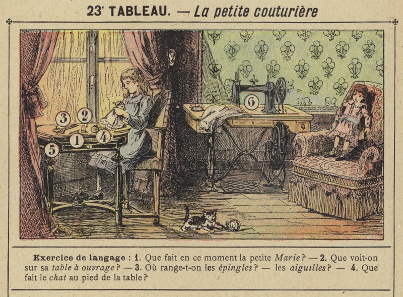 La petite couturiere (color litho) 作者 古斯塔夫·弗赖蓬（Gustave Fraipont）