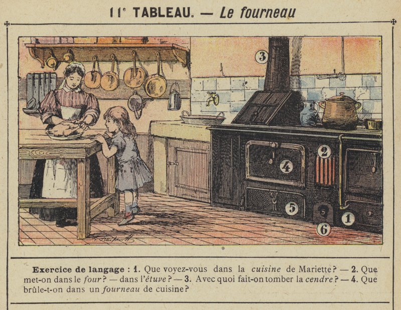 炉子（彩色印刷品 作者 古斯塔夫·弗赖蓬（Gustave Fraipont）