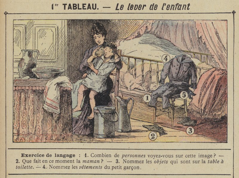 孩子的崛起（彩色平版印刷）。 作者 古斯塔夫·弗赖蓬（Gustave Fraipont）