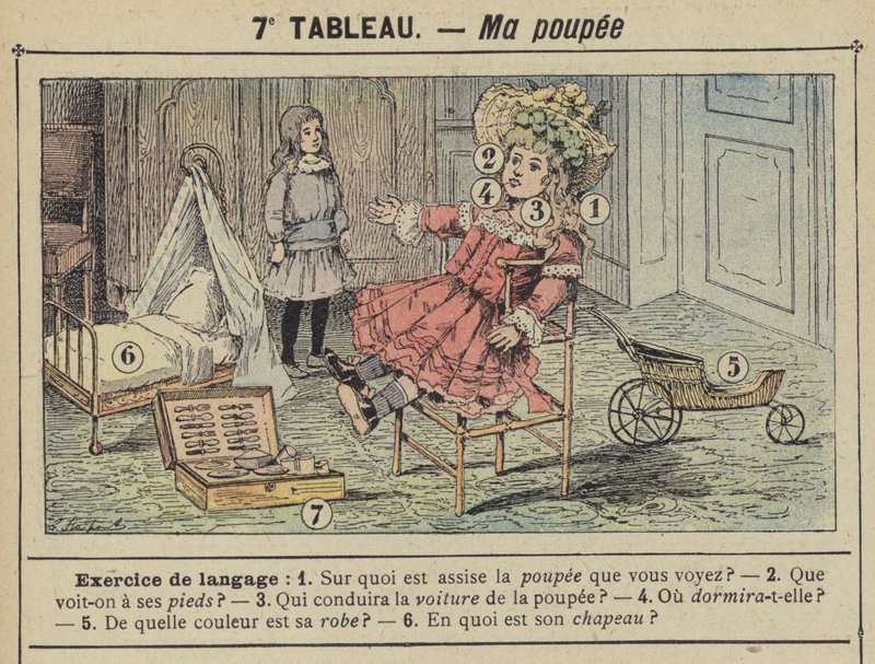 我的娃娃(彩色平版印刷) 作者 古斯塔夫·弗赖蓬（Gustave Fraipont）