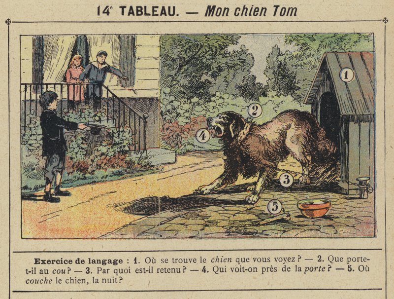 我的狗汤姆（彩色平版画 作者 古斯塔夫·弗赖蓬（Gustave Fraipont）
