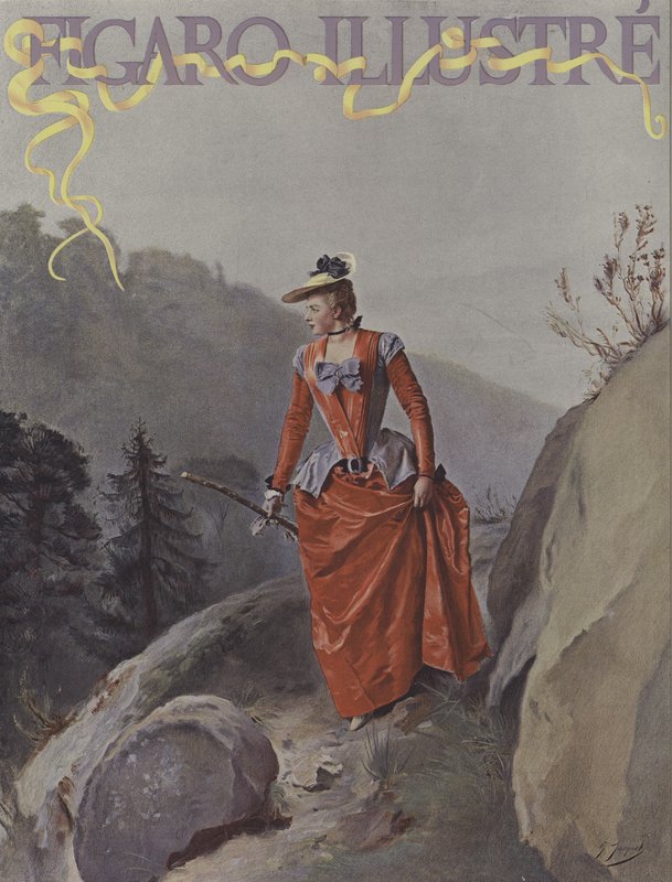封面的Le Figaro Illustre，1891年8月 作者 古斯塔夫·雅克（Gustave Jacquet）