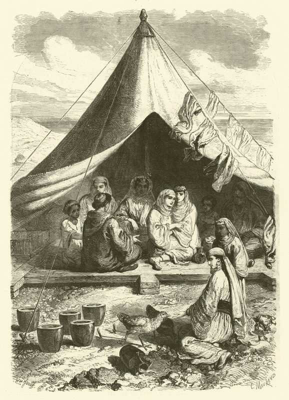 Moroccan Jews in Gibraltar, having fled massacres in Tetouan (engraving) 作者 古斯塔夫·珍妮特（Gustave Janet）