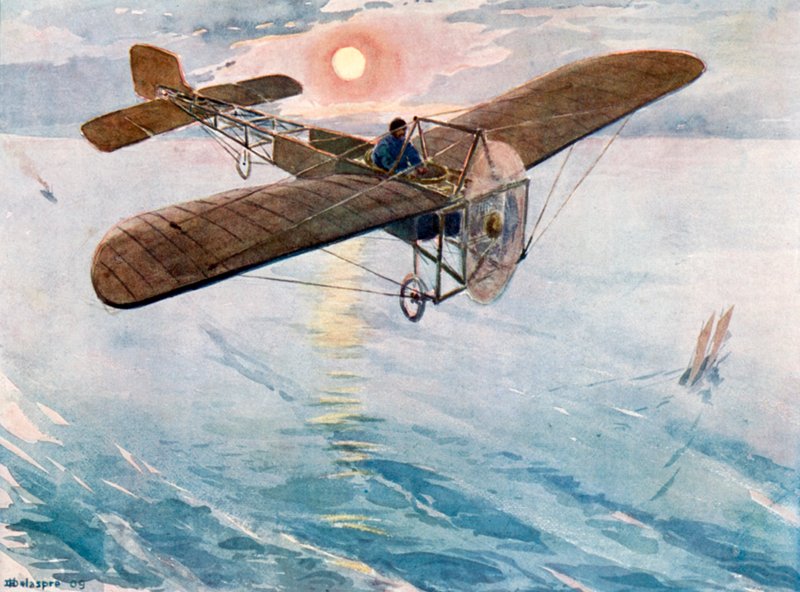 Bleriot穿越海峡，1909年7月25日 作者 德拉普拉