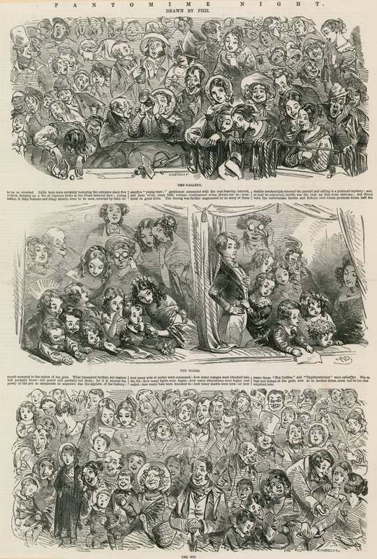 Pantomime Night: The Gallery, The Boxes, The Pit (engraving) 作者 Hablot骑士布朗