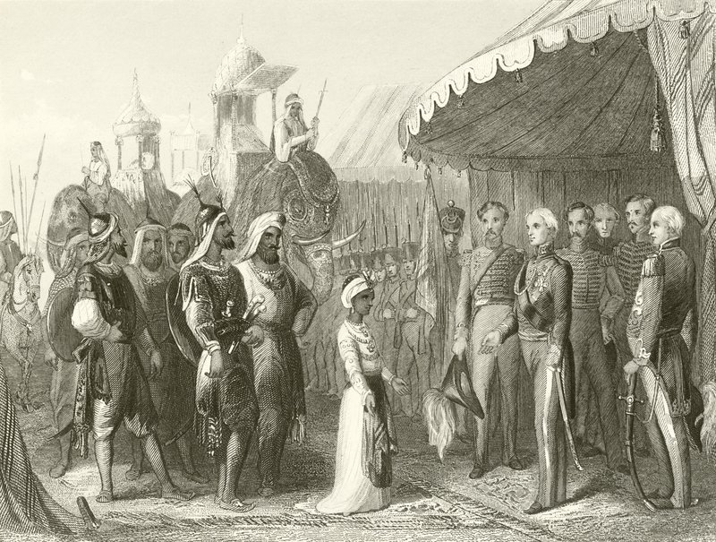 将Maharajah Dhuleep Singh提交给Henry Hardinge爵士 作者 Hablot骑士布朗