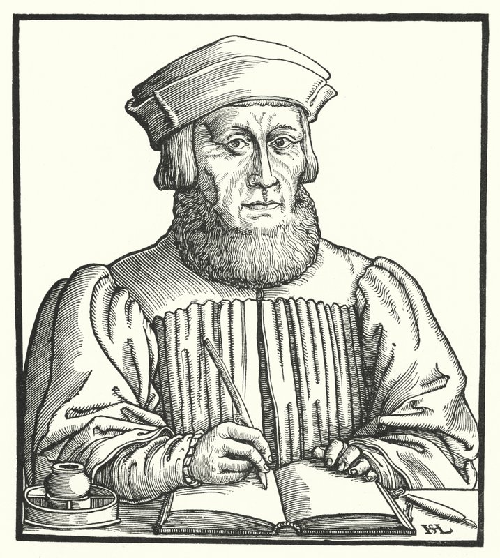Johannes Aventinus，巴伐利亚文艺复兴时期的人文主义者、历史学家和语言学家（版画） 作者 汉斯·塞巴尔德·劳滕萨克