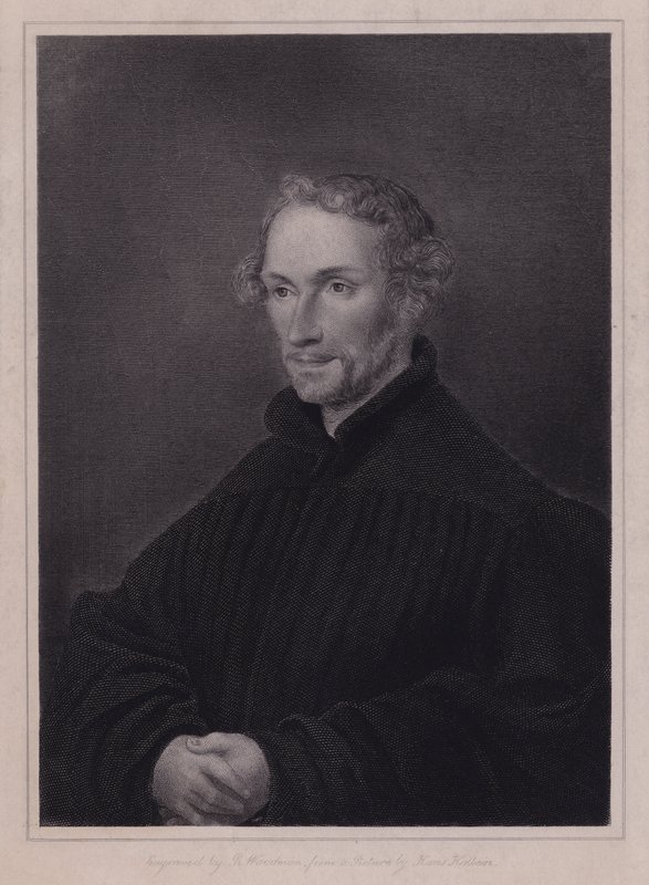 Philipp Melanchthon，德国新教改革者和马丁路德的合作者（版画） 作者 汉斯（后）小霍尔拜因