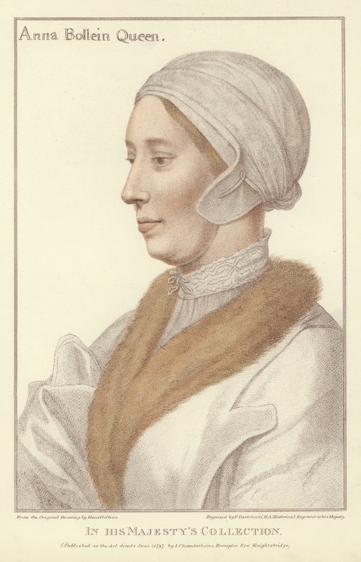 Anne Boleyn，英格兰女王（aquatint） 作者 小汉斯·霍尔拜因