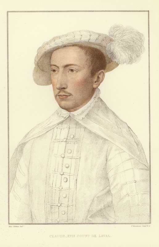 Claude XVII，拉瓦尔伯爵（aquatint） 作者 小汉斯·霍尔拜因