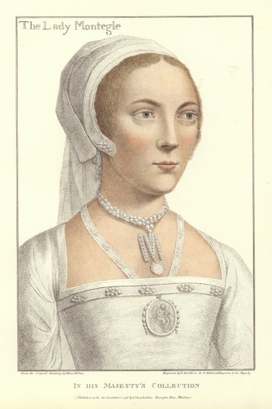Lady Mary Brandon，男爵夫人Monteagle（aquatint） 作者 小汉斯·霍尔拜因
