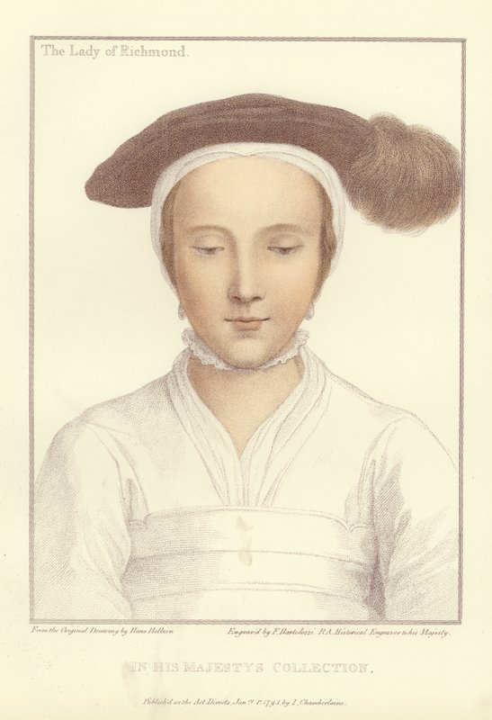 Mary FitzRoy，里士满公爵夫人和萨默塞特（aquatint） 作者 小汉斯·霍尔拜因