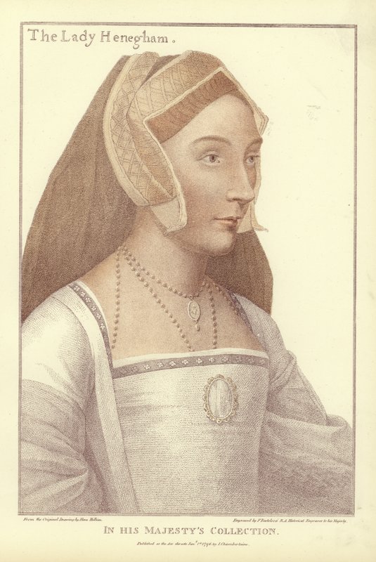 Mary，The Lady Henegham（aquatint） 作者 小汉斯·霍尔拜因
