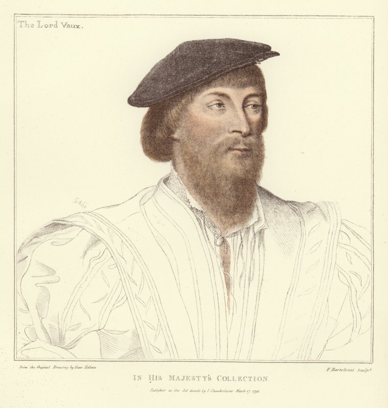 Thomas Vaux，Harrowden的第二男爵Vaux（aquatint） 作者 小汉斯·霍尔拜因