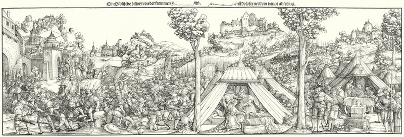 Landsknechts 在 16 世纪初打仗（版画） 作者 汉斯·伦纳德（后）肖弗莱因