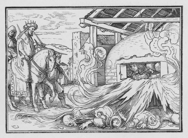 Shadrach，Meshach和Abednego投入火中，Daniel III，23岁 作者 汉斯追捕年轻的霍尔拜因