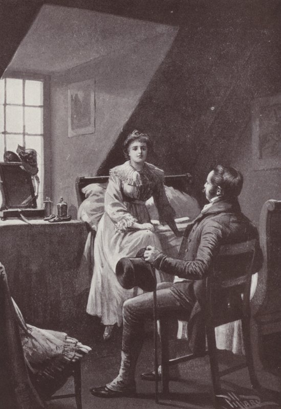 William Makepeace Thackeray 为《名利场》绘制的插图（石版画） 作者 哈罗德·休姆·皮法德