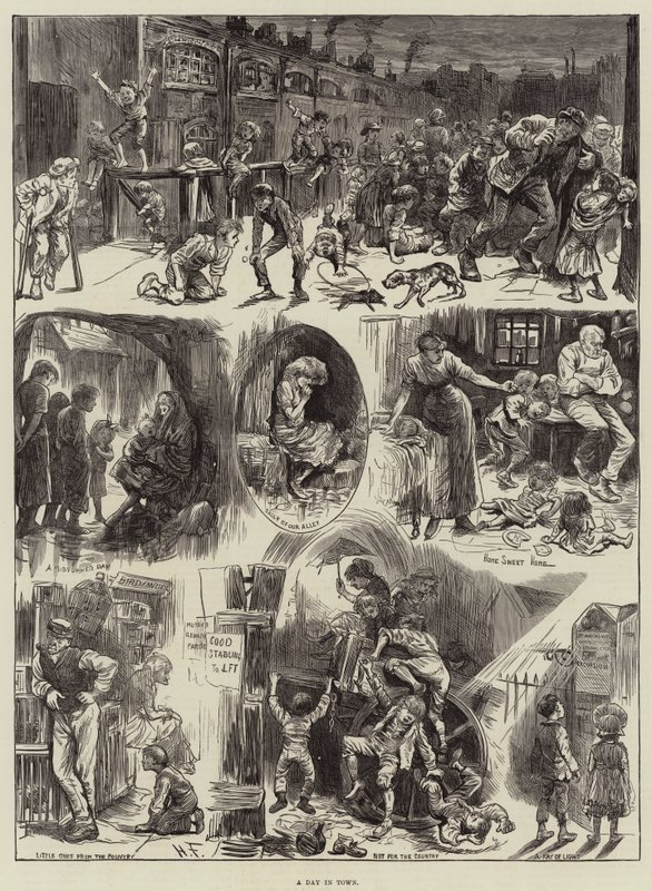 镇上的一天 作者 哈里·弗尼斯（Harry Furniss）
