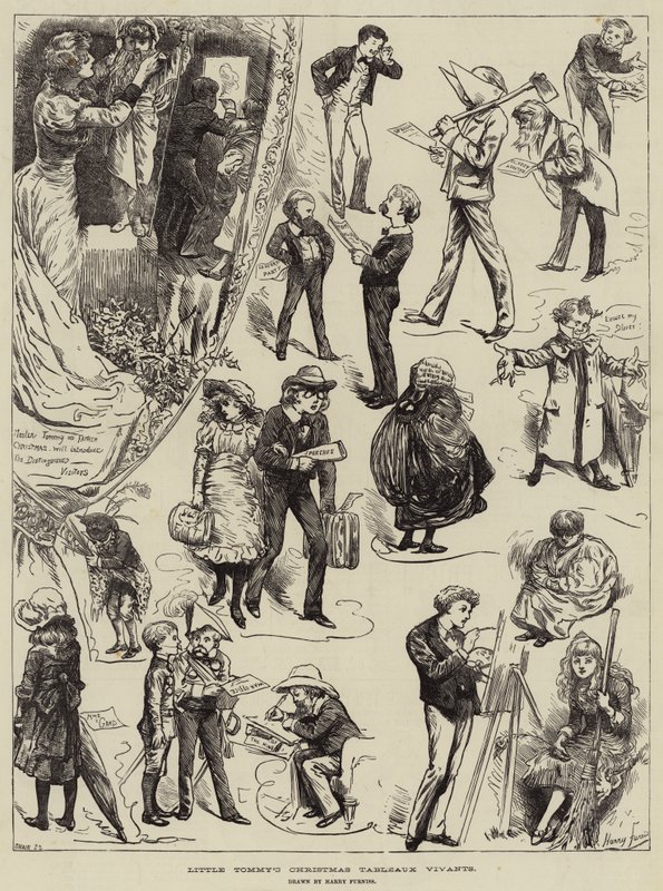 小汤米的圣诞生活画 作者 哈里·弗尼斯（Harry Furniss）
