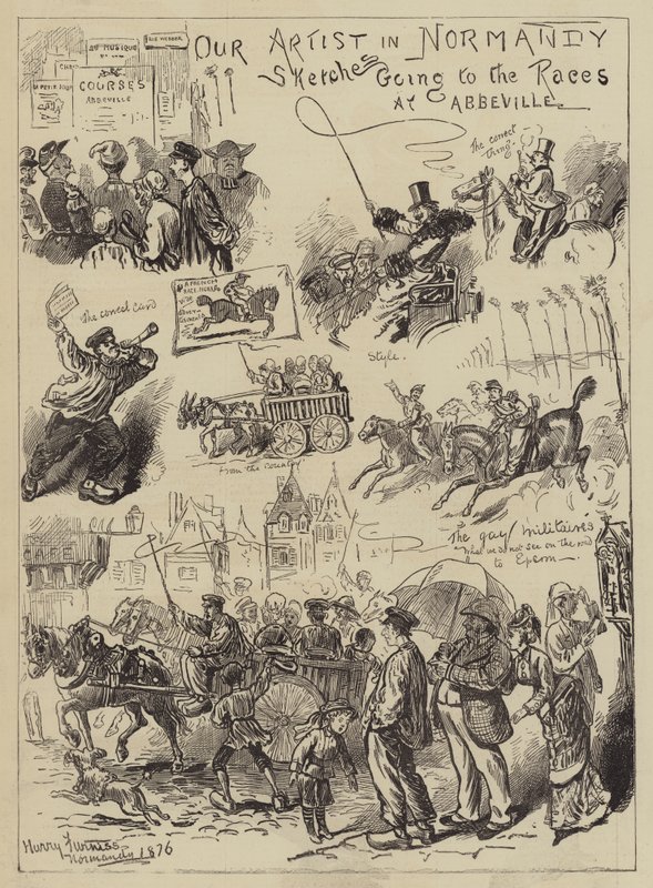 我们在诺曼底的艺术家，参加阿比维尔的比赛 作者 哈里·弗尼斯（Harry Furniss）