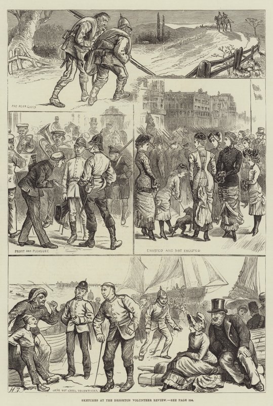 布莱顿志愿者评论的草图 作者 哈里·弗尼斯（Harry Furniss）