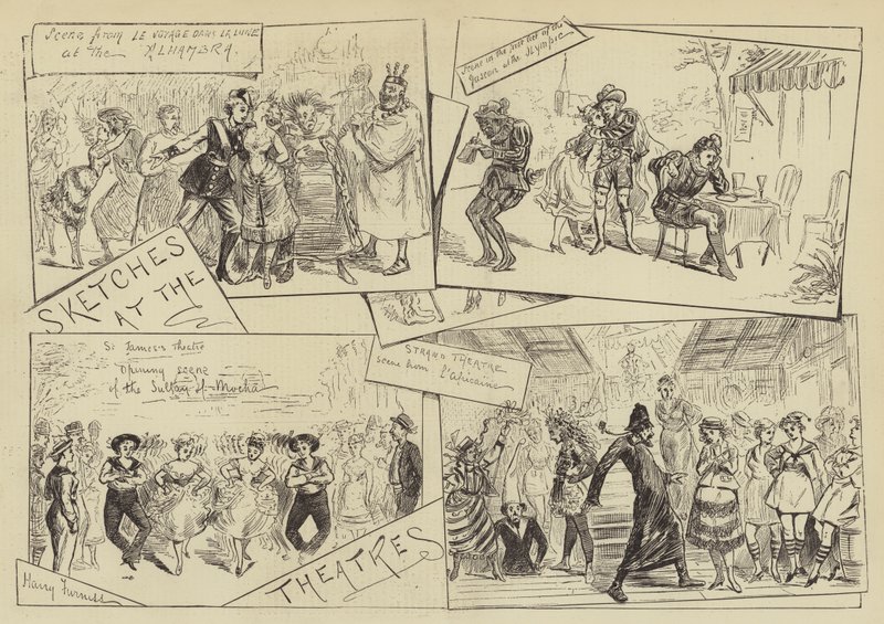 剧院的草图 作者 哈里·弗尼斯（Harry Furniss）