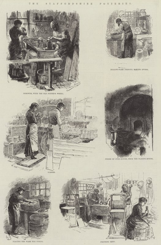 斯塔福德郡的陶器 作者 哈里·弗尼斯（Harry Furniss）