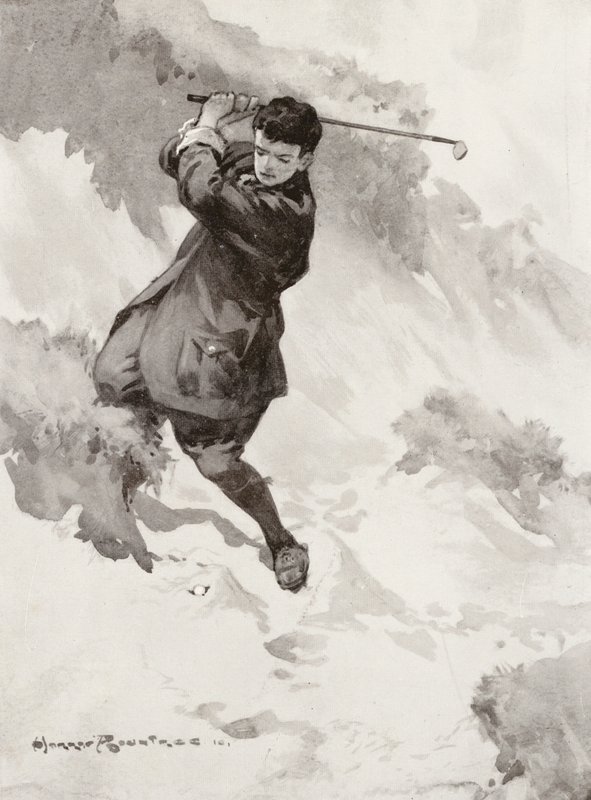 高尔夫球场：桑威奇，从 "哈迪斯"（石版）打到果岭上 作者 哈里 (1878-1950) 朗特里