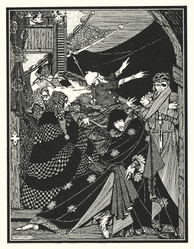 埃德加-爱伦-坡：瓶中发现的 MS（石版画） 作者 哈里·克拉克