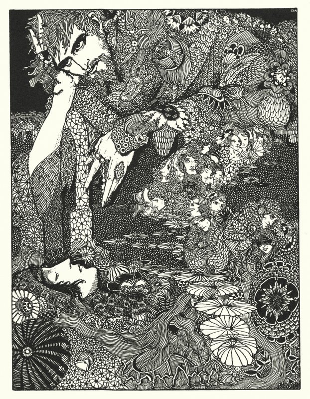 埃德加-爱伦-坡：莫瑞拉（石版画） 作者 哈里·克拉克