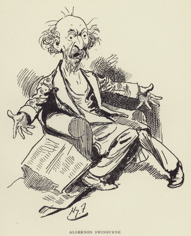 Algernon Swinburne 作者 哈里·弗尼斯（Harry Furniss）