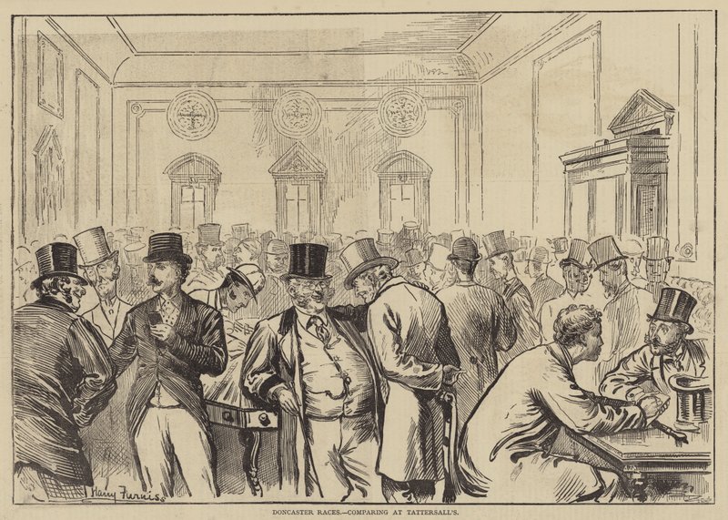 Doncaster Races，比较Tattersall&39;s 作者 哈里·弗尼斯（Harry Furniss）