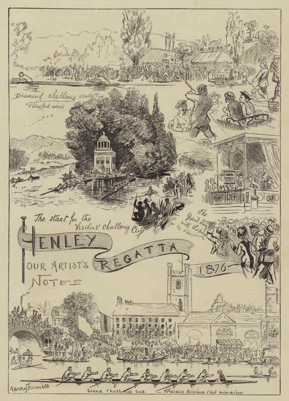 Henley Regatta，1876年 作者 哈里·弗尼斯（Harry Furniss）