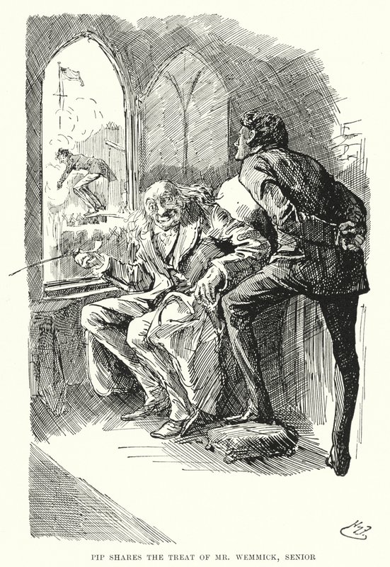 Illustration for Great Expectations by Charles Dickens (litho) 作者 哈里·弗尼斯（Harry Furniss）