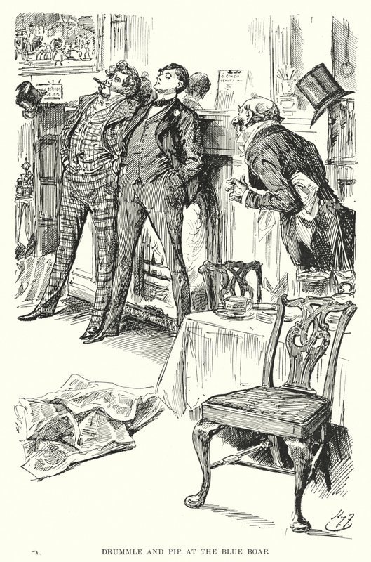 Illustration for Great Expectations by Charles Dickens (litho) 作者 哈里·弗尼斯（Harry Furniss）