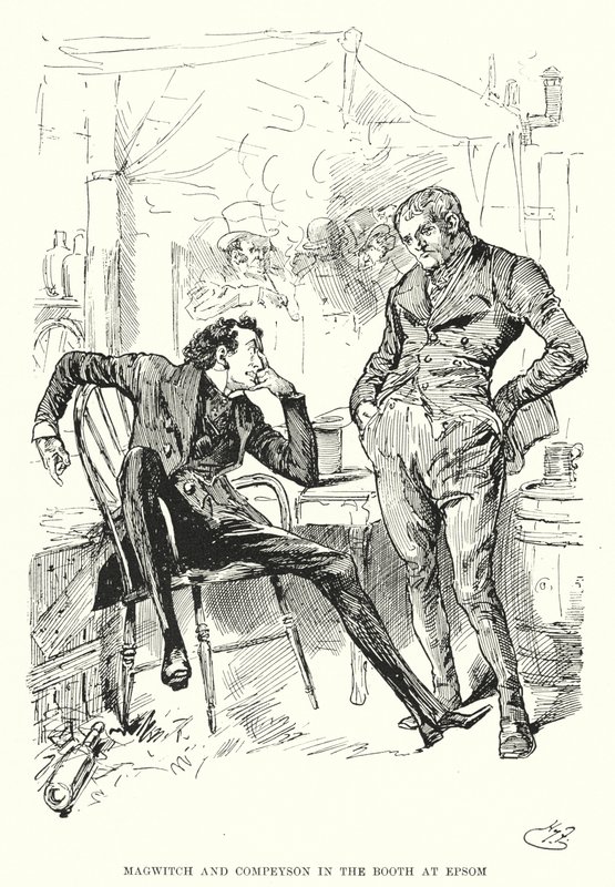 Illustration for Great Expectations by Charles Dickens (litho) 作者 哈里·弗尼斯（Harry Furniss）