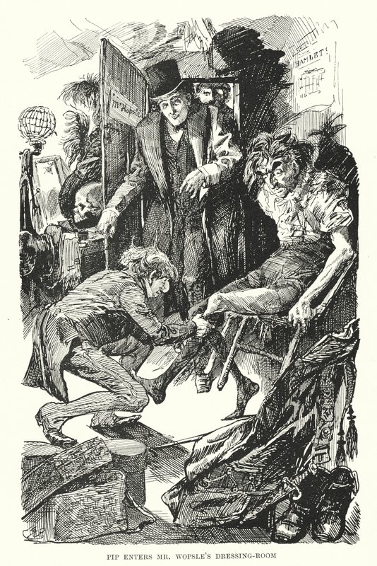 查尔斯-狄更斯的《远大前程》插图（平板）。 作者 哈里·弗尼斯（Harry Furniss）